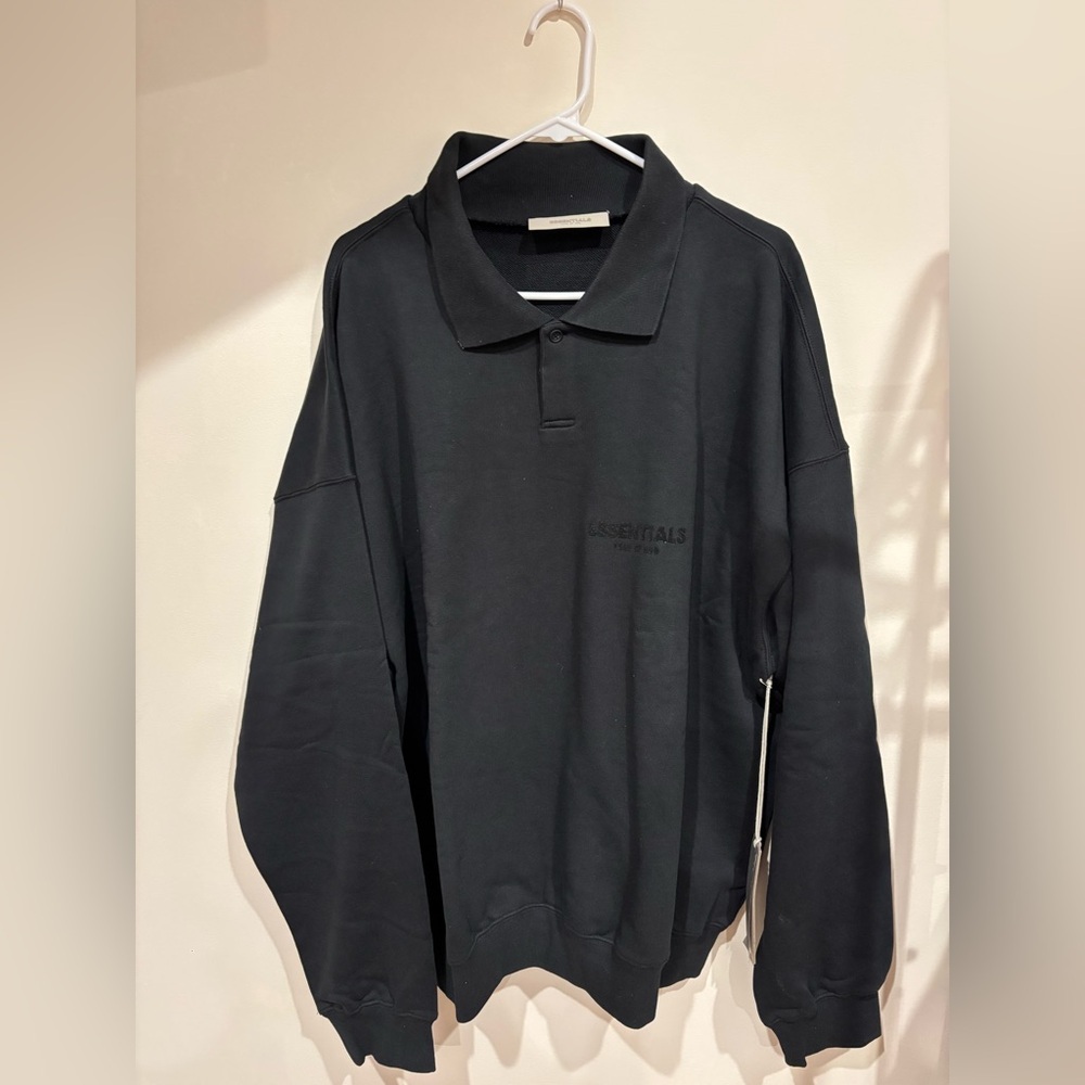 NWT FOG Essentials Men's Black lightweight Polo Size XL